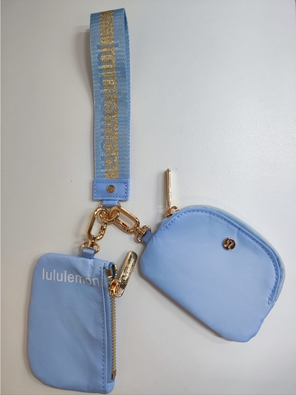 Lululemon Sky Blue Dual Pouch wristlet